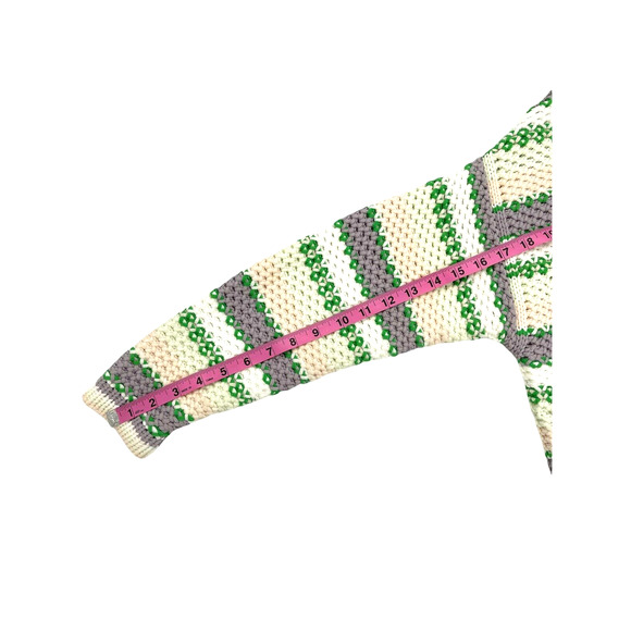 Reiss Anna Pastel Stripe Knit Sweater Pullover In Green & White Sz S - Picture 9 of 12